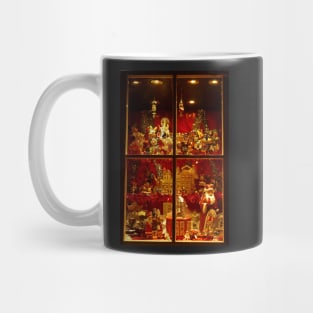 Christmas Victorian Shop Window at castleton derbyshire 2018 Mug